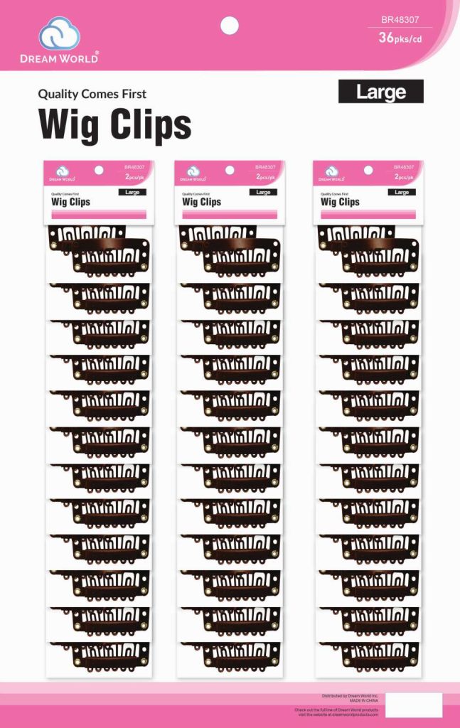 BR CLIP WIG-36PK [2/PK] BROWN LARGE