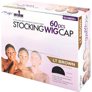 STOCKING WIG CAP [LT. BROWN] (60/24PK/CS)