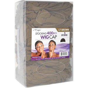 STOCKING WAVE CAP LT. BROWN[BULK] 400pcs(12BOX/CS)