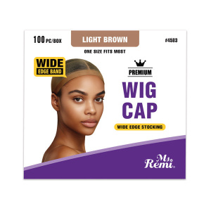 Ms. Remi Wide Band Wig Cap Value Pack, 100 Count, Light Brown