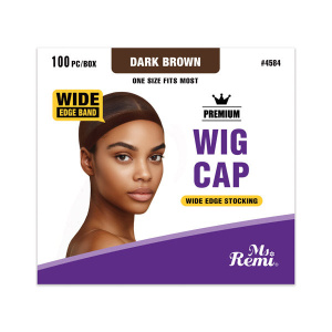 Ms. Remi Wide Band Wig Cap Value Pack, 100 Count, Dark Brown