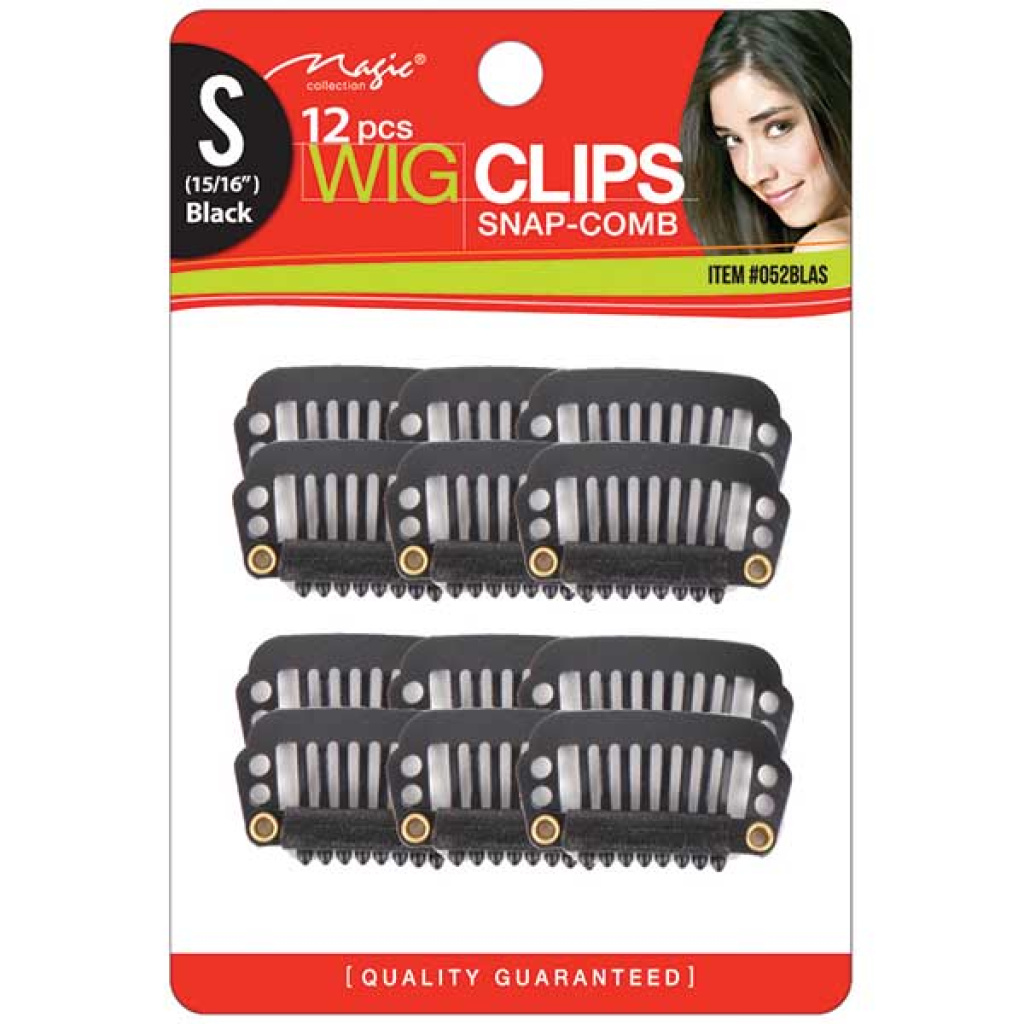WIG CLIP 12 PCS BLACK (S)(12DZ/96DZ/CS)