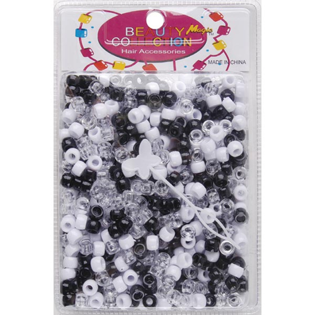 ROUND BEAD 1000Count BLA/CRY/WHI(6pc/5dz/CS)