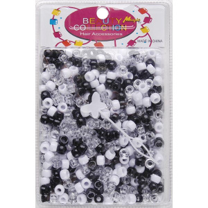 ROUND BEAD 1000Count BLA/CRY/WHI(6pc/5dz/CS)