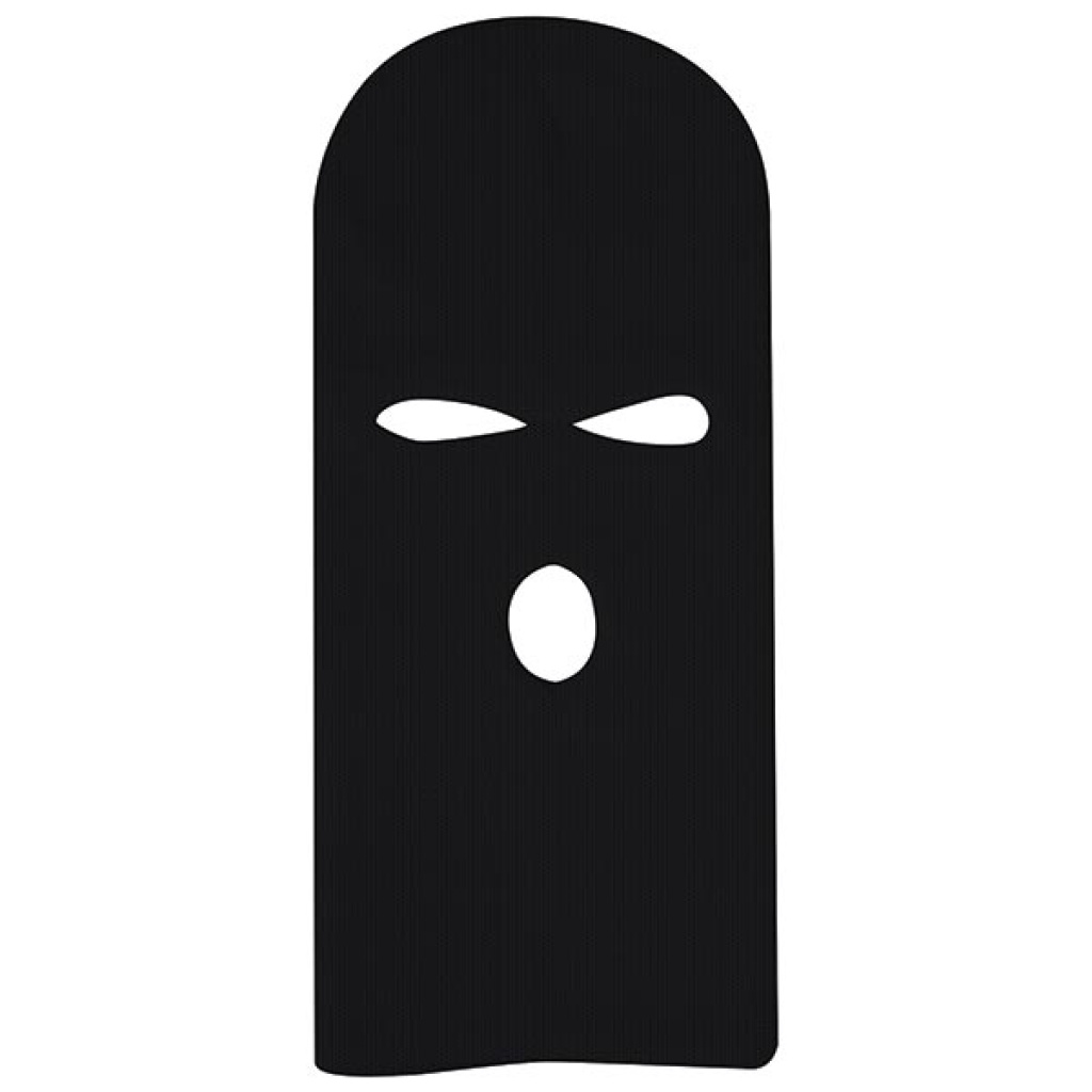 KNIT 3 HOLES FACE MASK BLACK (12DZ/CS)
