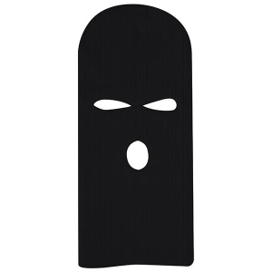 KNIT 3 HOLES FACE MASK BLACK (12DZ/CS)