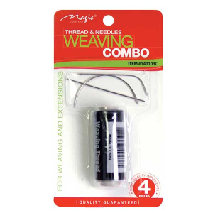 WEAVING THREAD & NEEDLES COMBO BLACK(48DZ/CS)