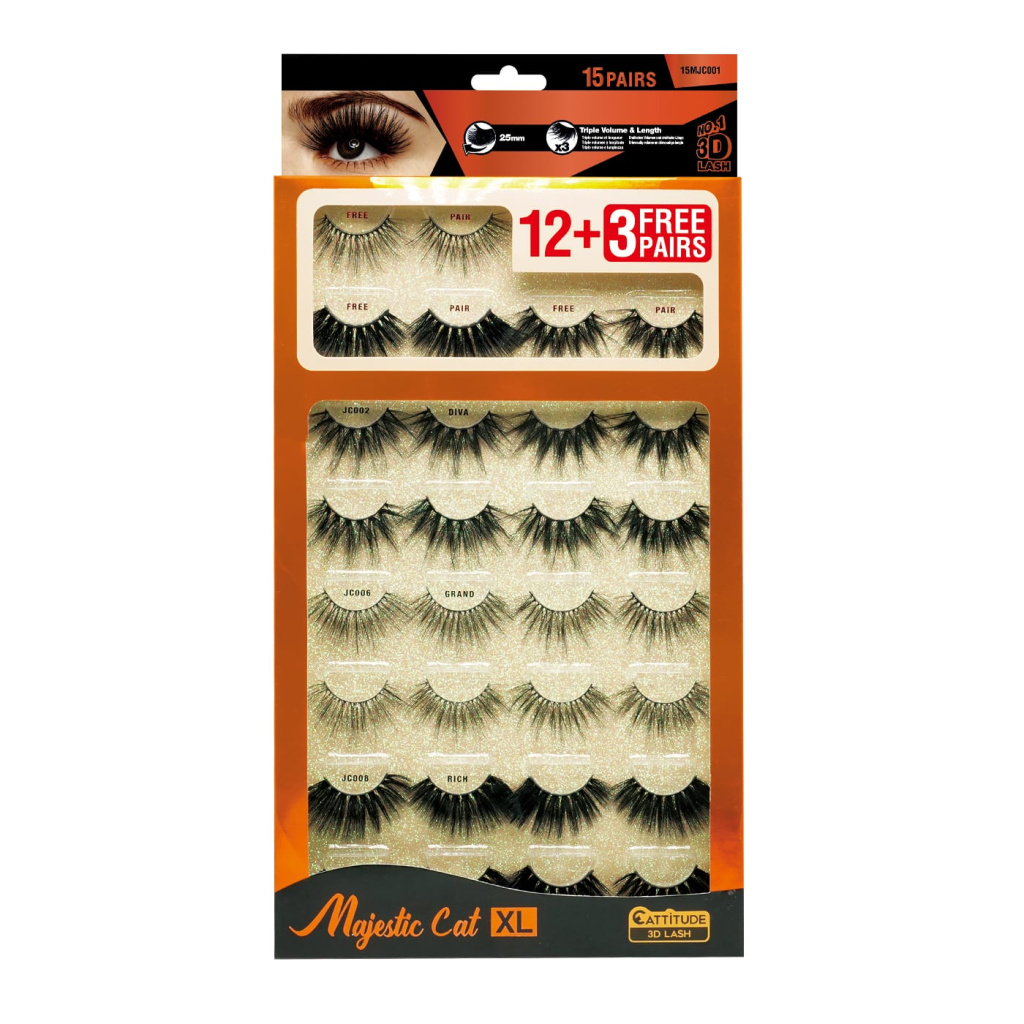 15 PAIRS MEGA LASH - MAJESTIC CAT