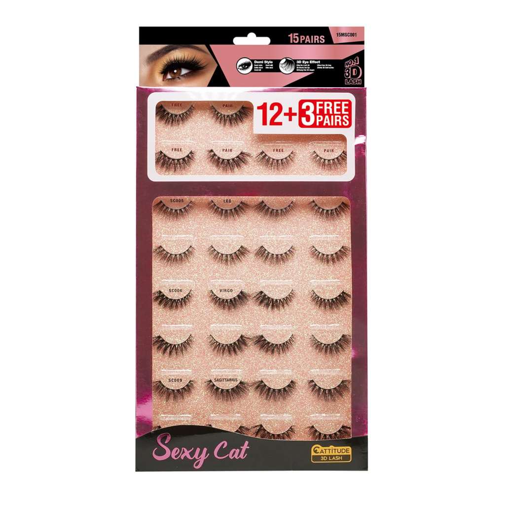 15 PAIRS MEGA LASH - SEXY CAT