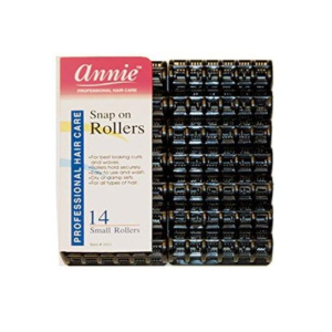 Annie Snap-On Rollers Size S 14Ct Black