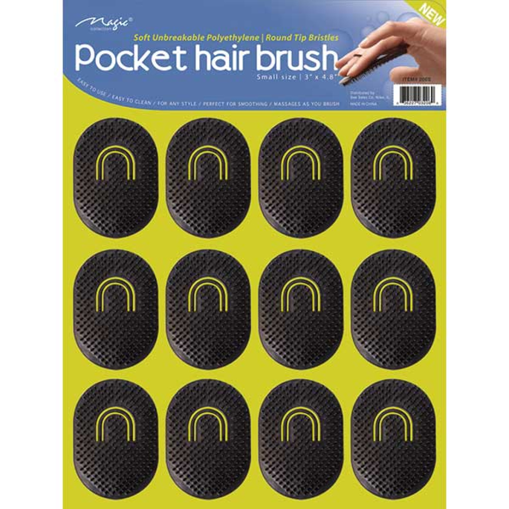 POCKET HAIR BRUSH SMALL (2.25"x 3.25") (24DZ/CS)