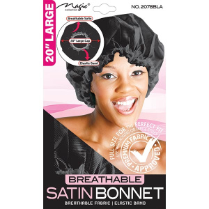 SATIN BONNET BLACK(36/CS)