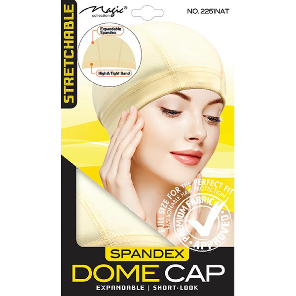 LADIES SPANDEX DOME CAP (NATURAL)(36/CS)