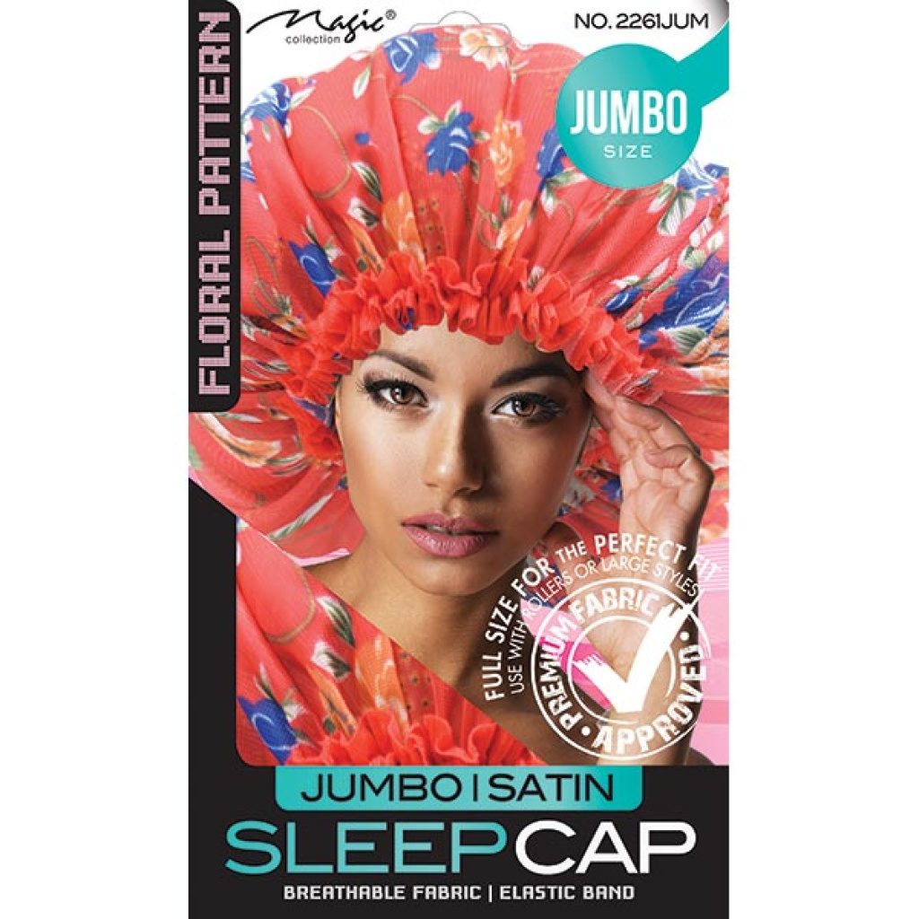 FLORAL SLEEP CAP ASSORT JUMBO (36/CS)