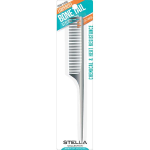 Comb-STYLING BONE TAIL COMB SILVER(24/CS)
