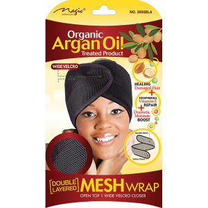 ARGAN OIL MESH WRAP BLACK DOUBLE LAYER (12DZ/CS)