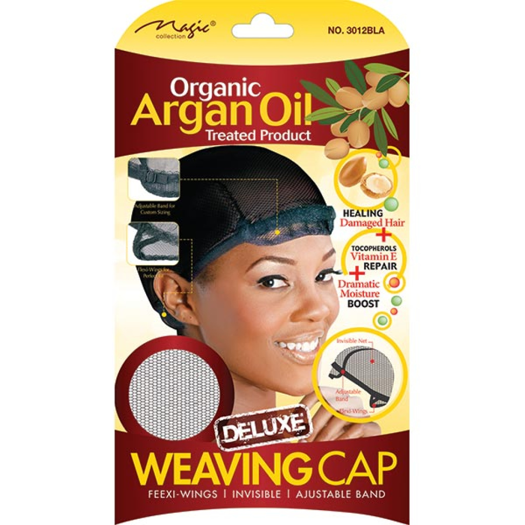 ARGAN OIL WEAVING CAP BLACK DELUXE (12DZ/CS)
