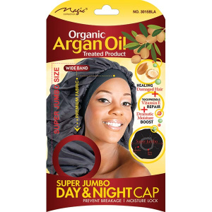ARGAN OIL JUMBO BAND SLEEP CAP BLACK(24DZ/CS)