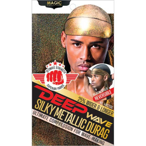 METALLIC DU RAG GOLD/BLACK (24DZ/CS)