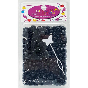 HEART BEAD BLACK 500(60/CS)[******]