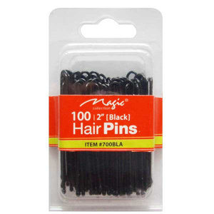 HAIR PIN 2" BLACK BULK (100/PK,12DZ/CS)