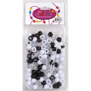 ROUND BEAD 70 LARGE BLA/CRY/WHI (240/6/12)