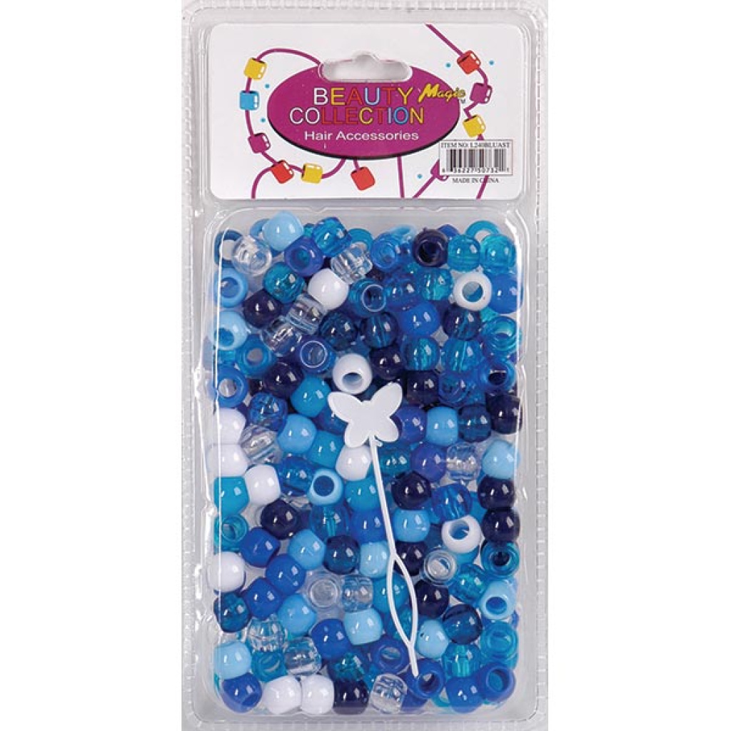 ROUND BEAD 70 LARGE BLUE ASST (240/6/12)