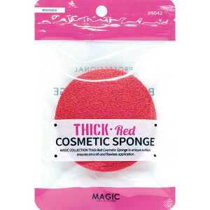 COSMETIC SPONGE RED 1/2" THICK (24/48/CS)