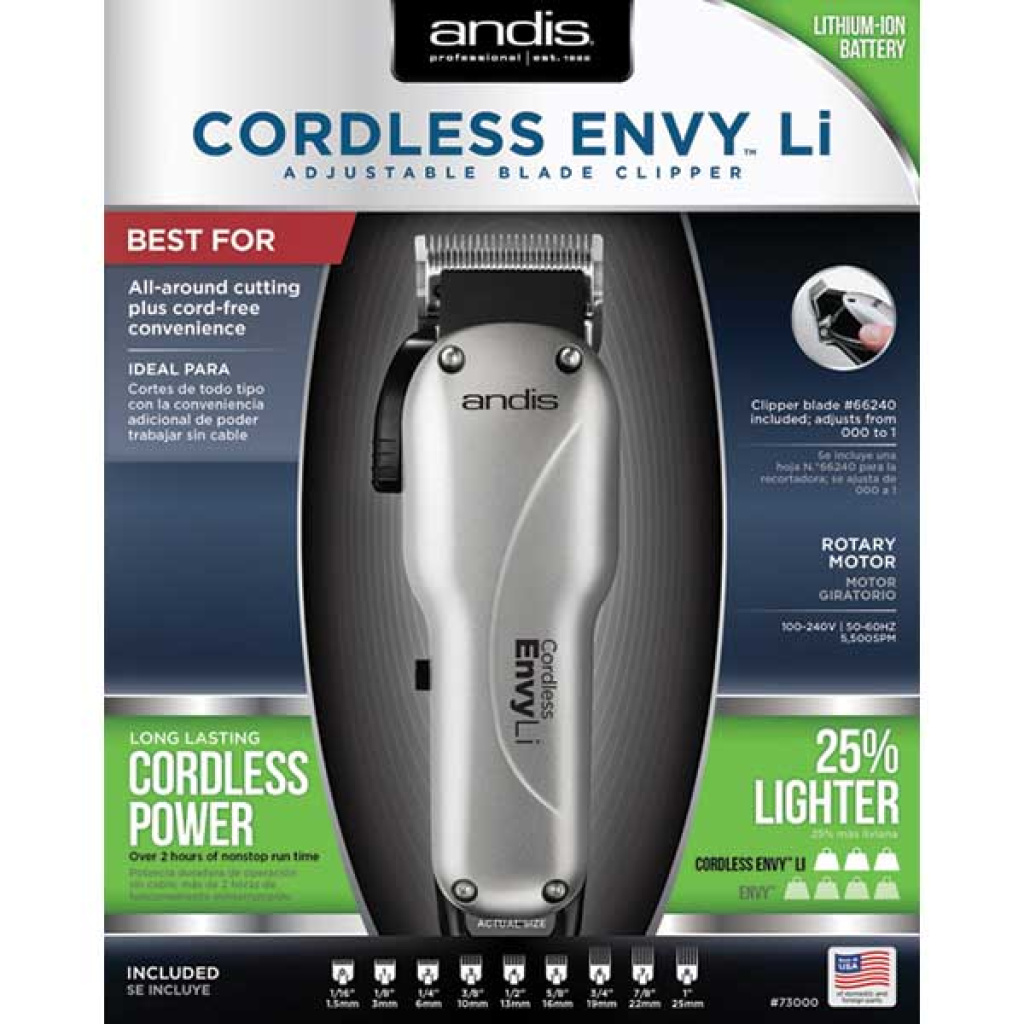 [USE: AD73130] ANDIS CLIPPER CORDLESS ENVY Li Ion