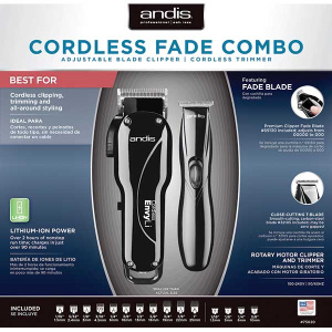 ANDIS COMBO FADE CORDLESS [ENVY/SLIMLINE] (6/CS)