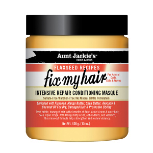 AUNT JACKIE'S FLAXSEED CONDITIONING MASQUE (15OZ) [FIX MY HAIR] (12/CS)