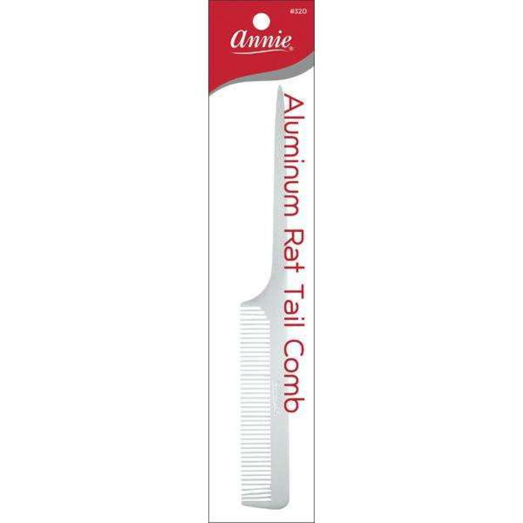Annie Aluminum Rat Tail Comb 8 Inch, 1 Count, Silver