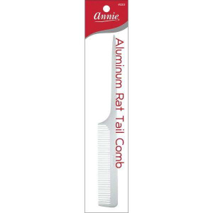 Annie Aluminum Rat Tail Comb 8 Inch, 1 Count, Silver