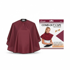 Annie Comb-Out Cape Velcro Closure, 1 Count, Burgundy
