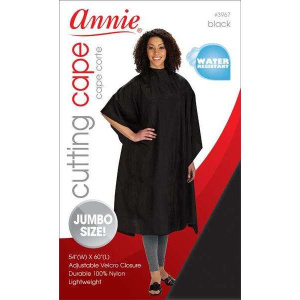 Annie Cutting Cape Jumbo Size, 1 Count, Black