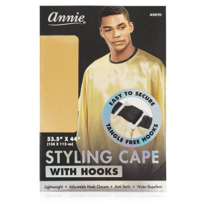 Annie Premium Styling Cape with Stretchable Hook, 1 Count, Gold