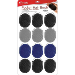 Annie Pocket Hair Brush Display, 12 Count. Assorted Colors