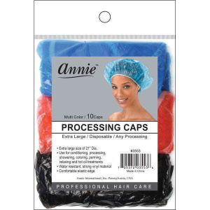 Annie Processing Caps X-Large, 10 Count, Assorted Colors