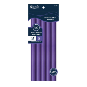 Annie Soft Twist Hair Rollers 3/4 Inch, 4 Count, Purple