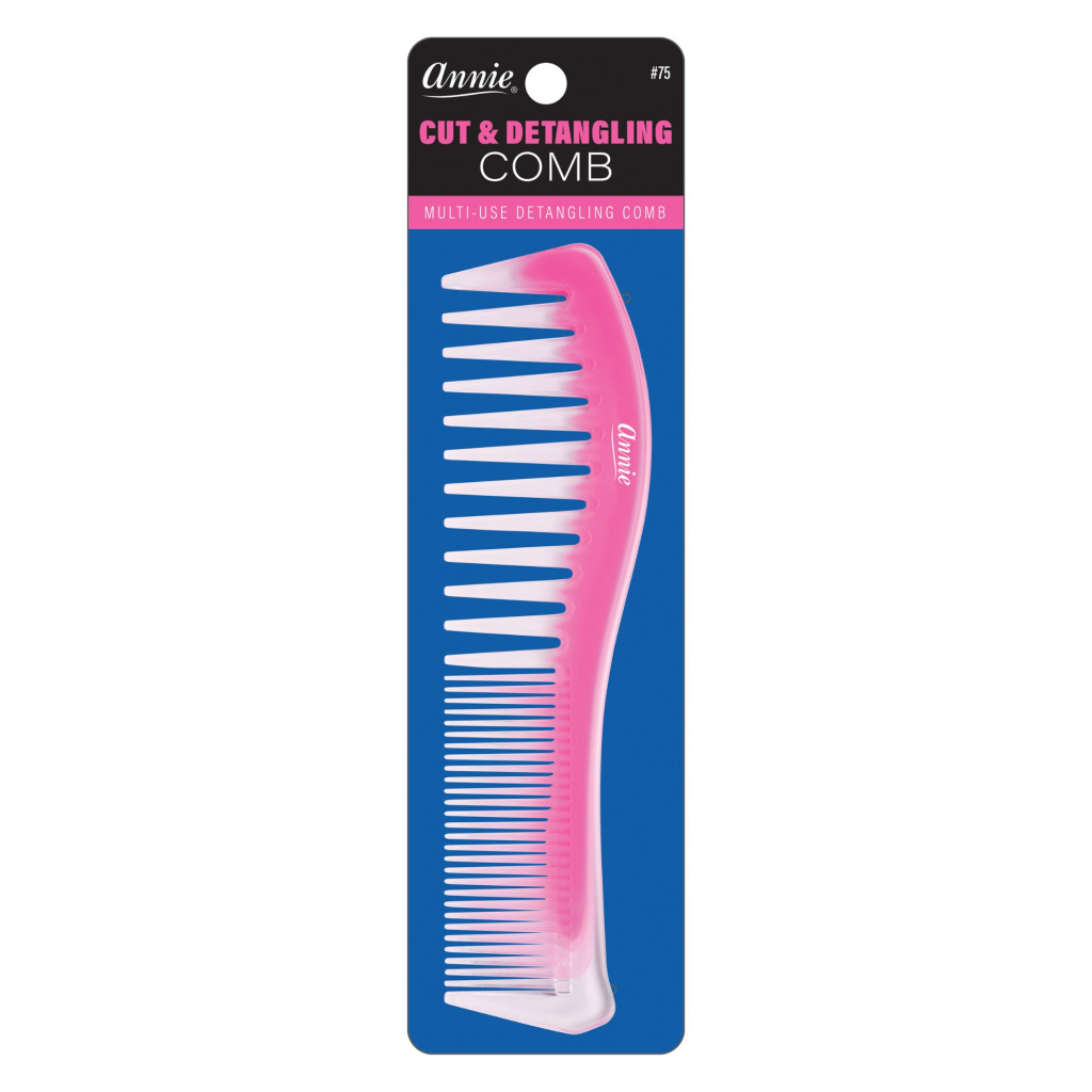 Annie Cut & Detangling Comb Large, 1 Count, Pink