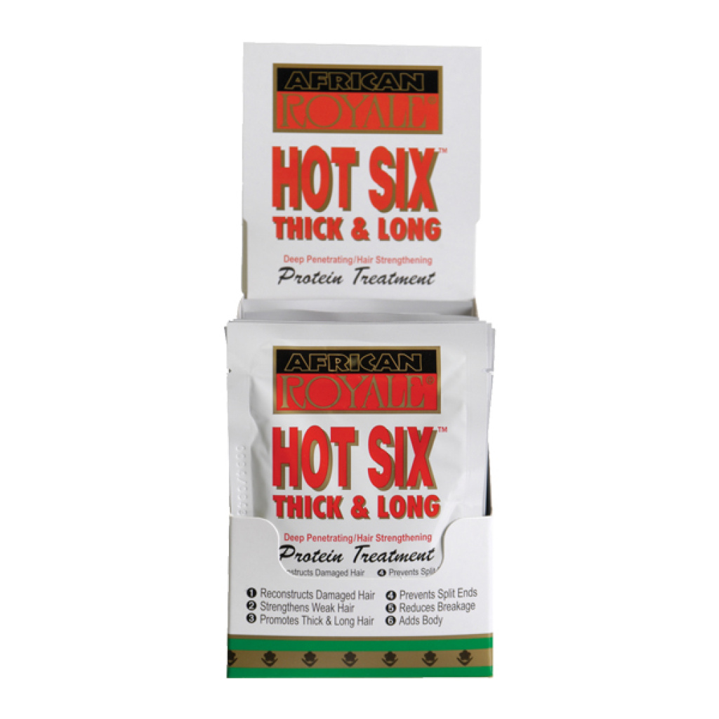 AFRICAN ROYALE HOT SIX TREATMENT PK DISPLAY (1.75OZ) [THICK & LONG PROTEIN] (3/CS)