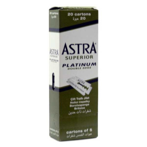 ASTRA DOUBLE EDGE BLADE PLATINUM (20/100/CS)