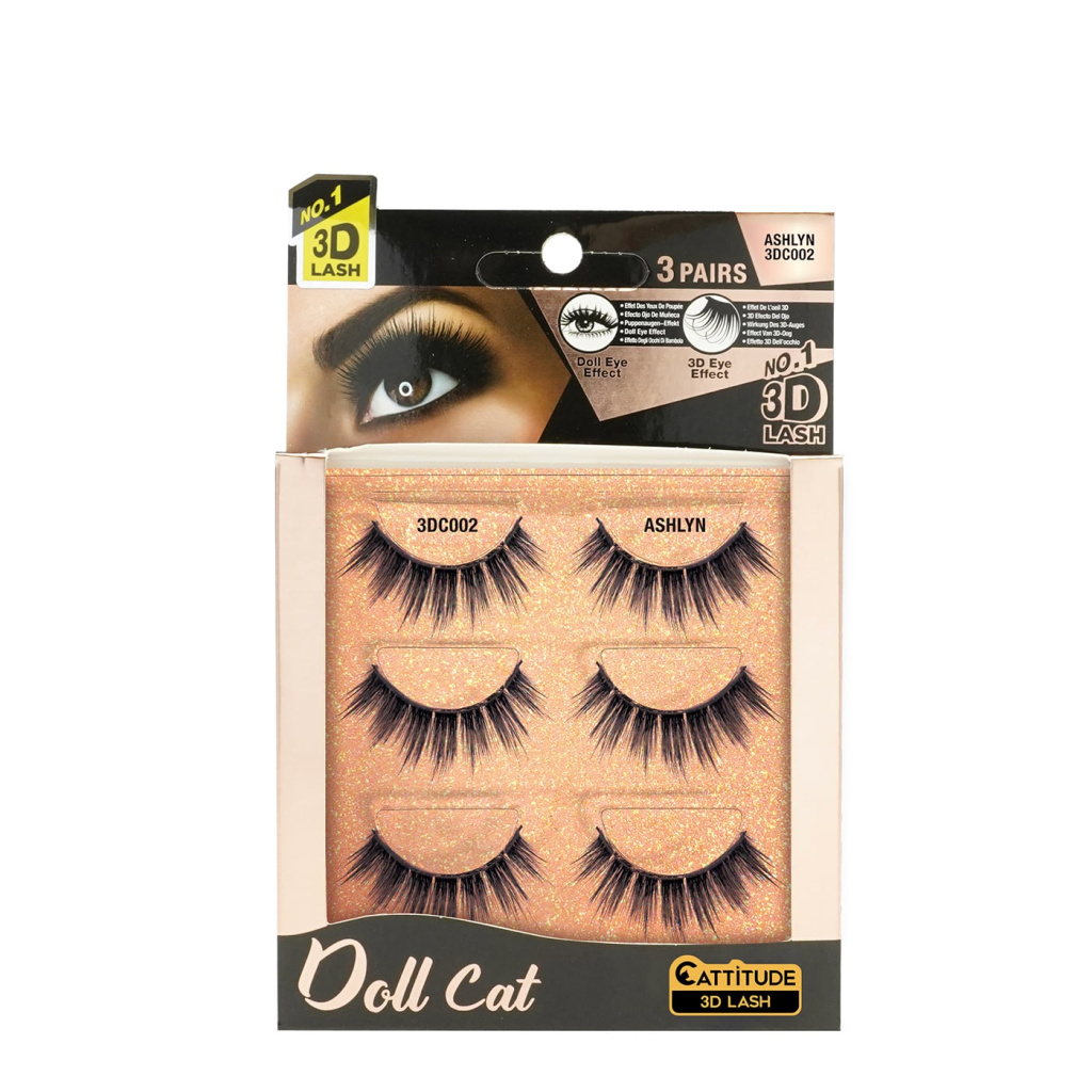 [3 Pairs] Doll Cat Lashes- Ashlyn