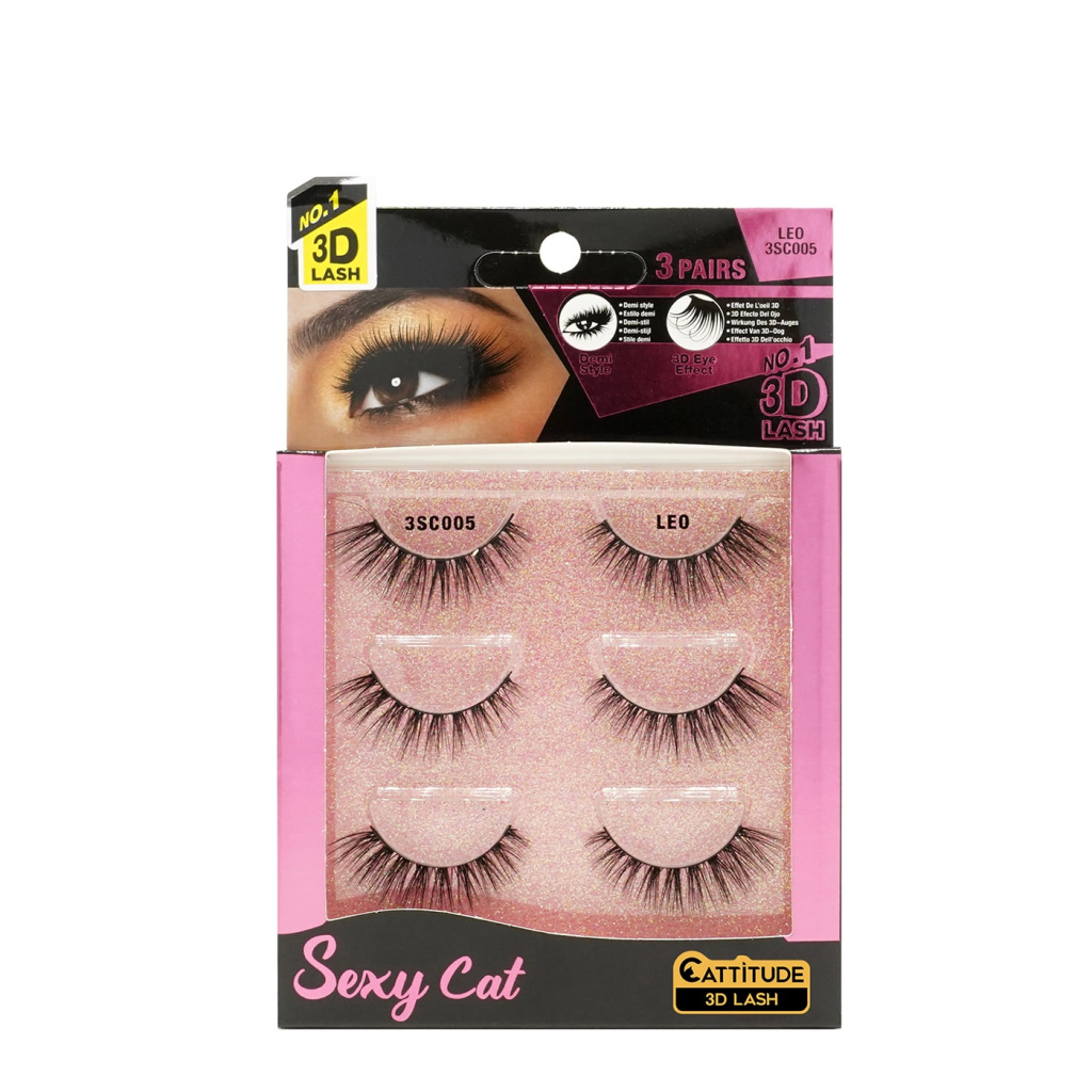 [3 Pairs] Sexy Cat Lashes- Leo