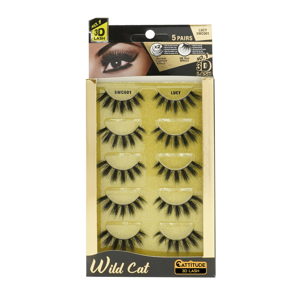 [5 Pairs] Wild Cat Lashes- Lucy