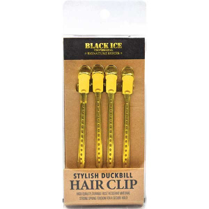 BARBER HAIR CLIP GOLD 4PC/SET (12DZ/CS)