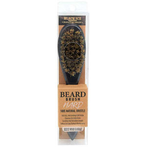 BEARD HANDLE BRUSH HARD NATURAL BRISTLE (120PC/CS)