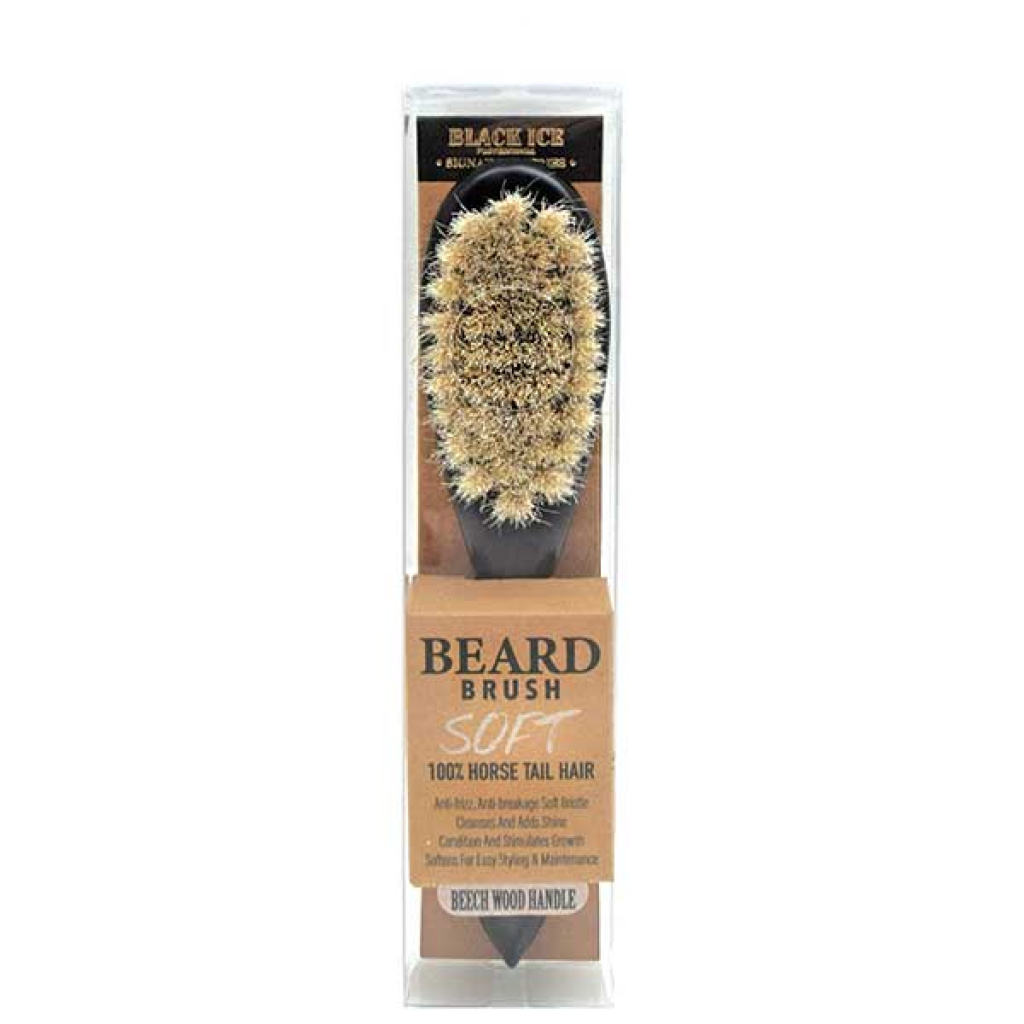 BEARD HANDLE BRUSH SOFT HORSE TAIL HAIR (120PC/CS)