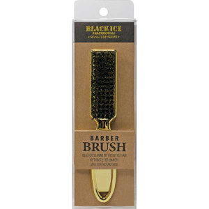 BARBER BRUSH GOLD HANDLE/BLACK BRISTLE (24DZ/CS)