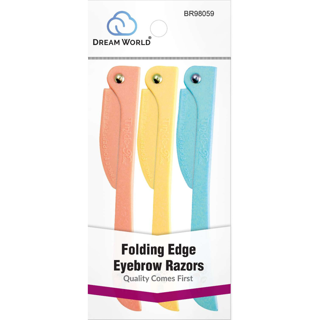 DREAM EYEBROW RAZOR FOLD UP 3PC/PK
